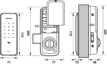 Khóa điện tử Hafele ER5000 912.05.318